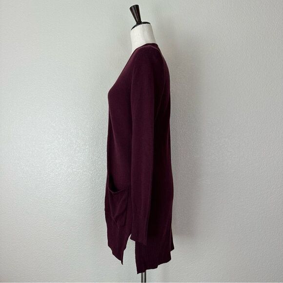 NWT Old Navy Open Front Burgundy Long Line Cardigan, Sz Medium - Picture 5 of 13